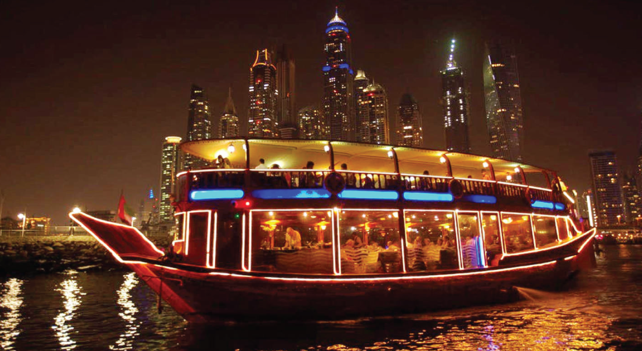 dubai marina dhow cruise buffet price