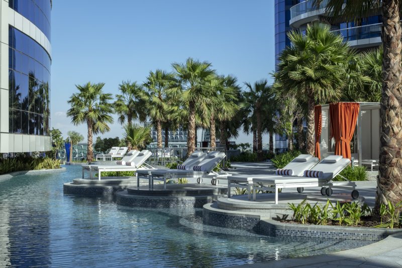 Pool deck at paramount Dubai